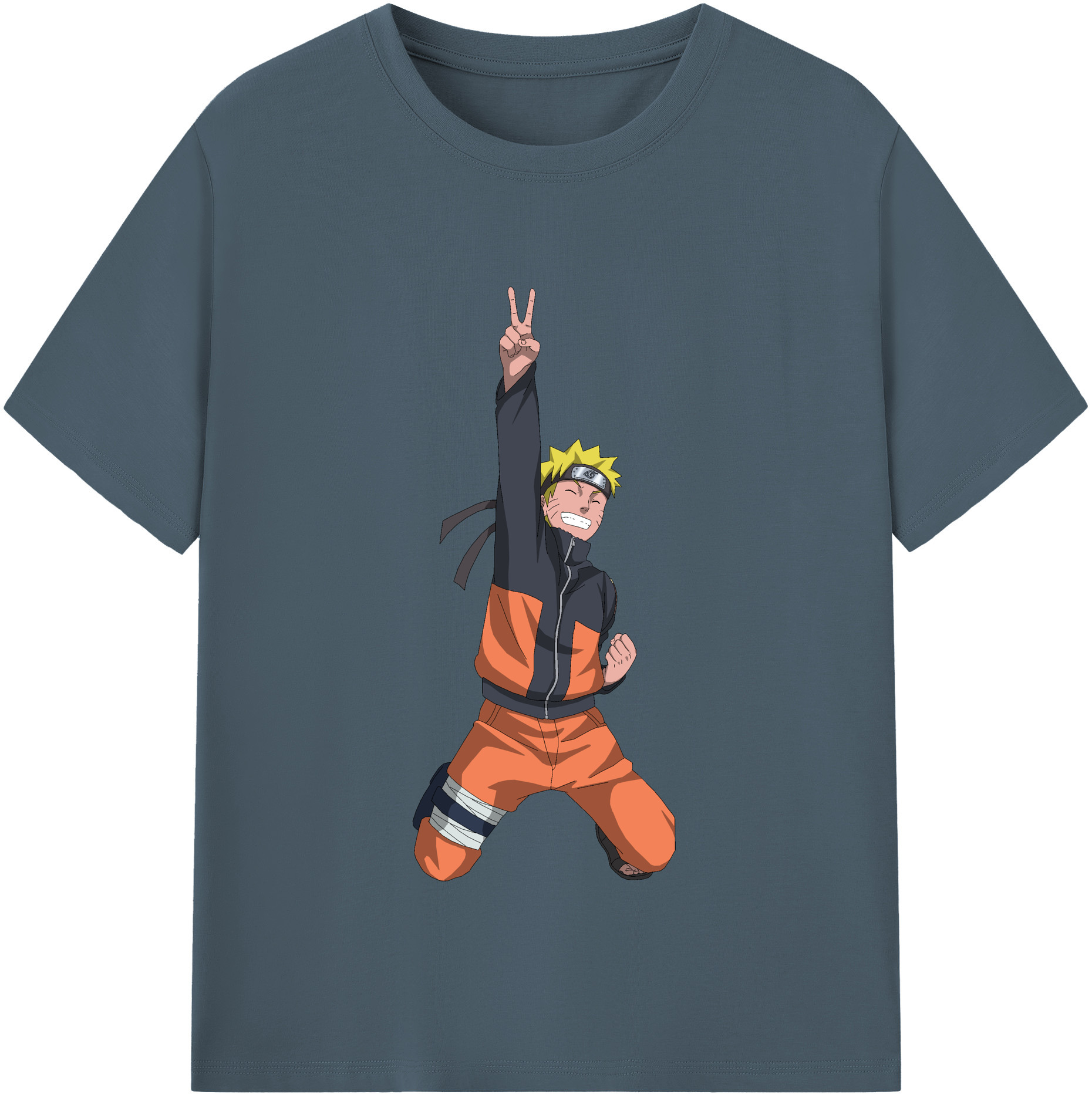 （画像用） NARUTO -ナルト- うずまき ナルト Uzumaki Naruto 綿100％半袖Tシャツ（フロントプリント）